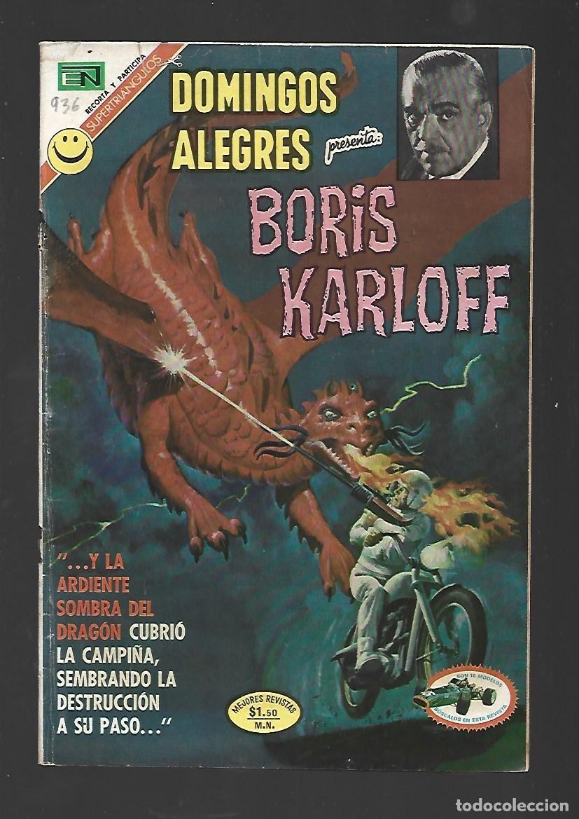 Tebeos: Domingos alegres, 936: Boris Karloff, 1972, Novaro, buen estado
