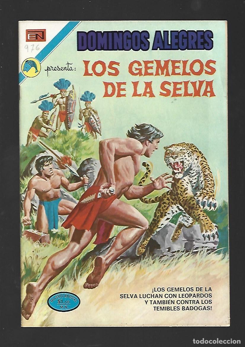 Tebeos: Domingos alegres, 976: los gemelos de la selva, 1973, Novaro, muy buen estado
