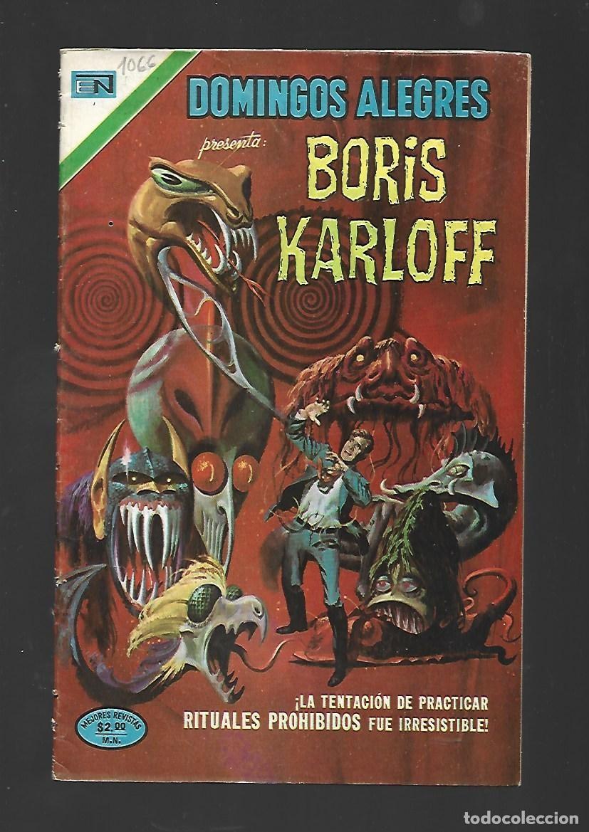 Tebeos: Domingos alegres, 1066: Boris Karloff, 1974, Novaro, muy buen estado