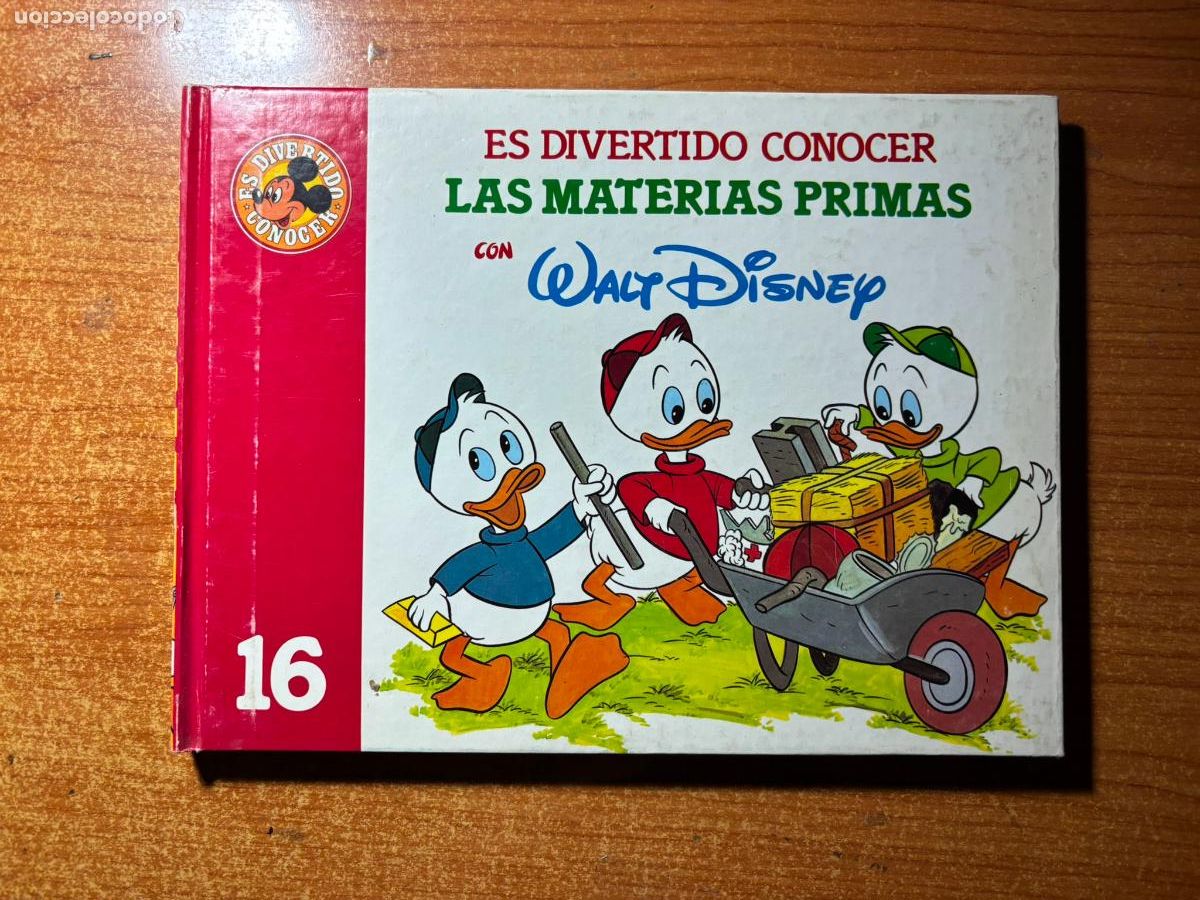 Tebeos: ES DIVERTIDO CONOCER N&ordm; 16 LAS MATERIAS PRIMAS CON WALT DISNEY TAPA DURA