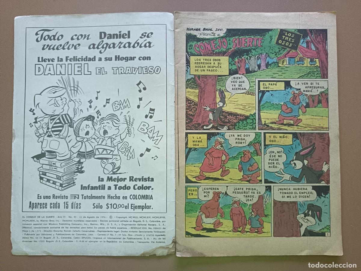 Tebeos: EL CONEJO DE LA SUERTE- (COLOMBIA)-N&ordm;-95 - Foto 2