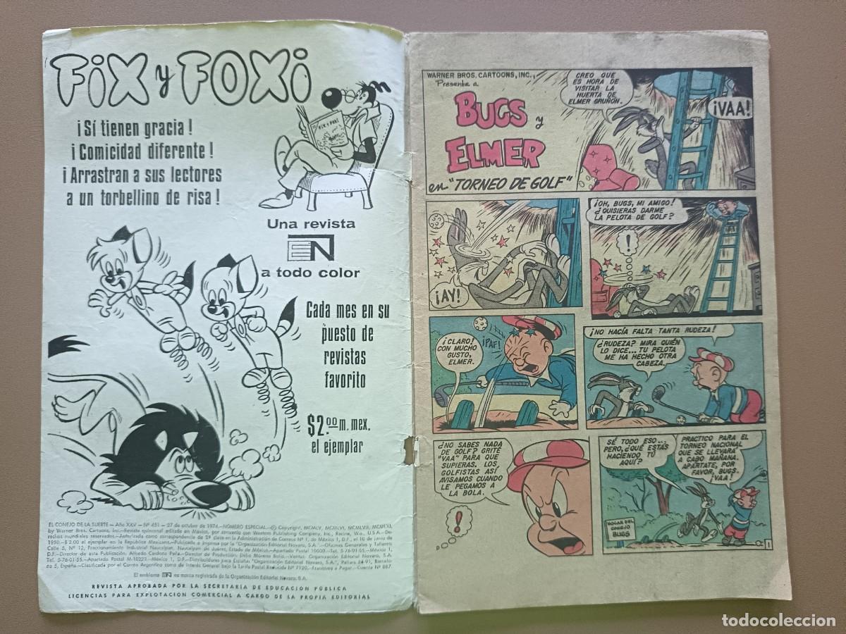 Tebeos: EL CONEJO DE LA SUERTE- N&ordm;-451 - Foto 2