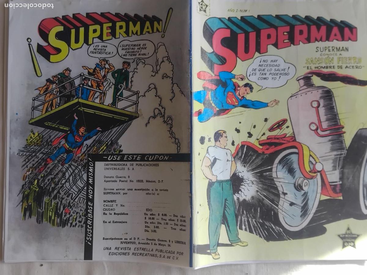 Tebeos: SUPERMAN N&ordm; 1 EDICIONES RECREATIVAS /NOVARO. FACSIMIL
