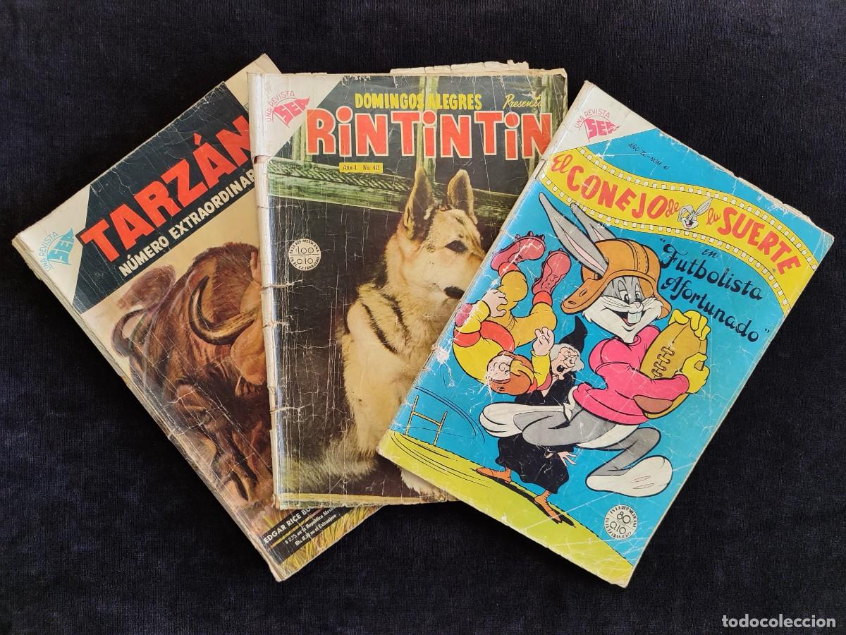 Comics: LOTE DE 3 PUBLICACIONES SEA NOVARO. 1953-55. TARZ&Aacute;N EXTRA, RIN TIN TIN, EL CONEJO DE LA SUERTE