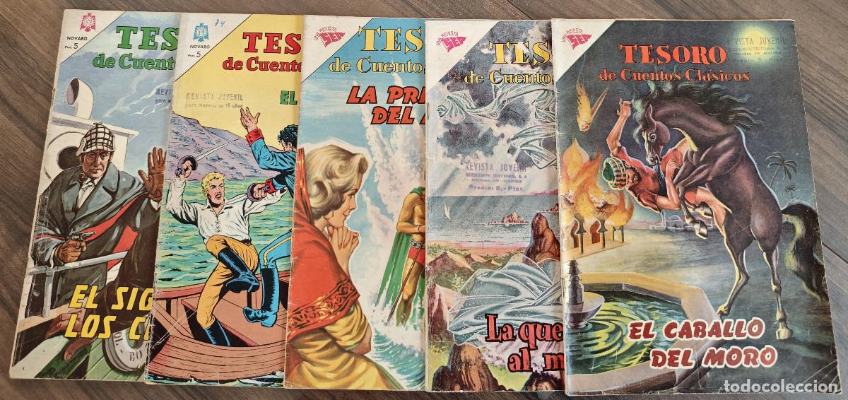 Livros de Banda Desenhada: TESORO DE CUENTOS CLASICOS n&ordm; 25, 48, 61, 84 y 91 (Novaro 1959/65) 5 tebeos.