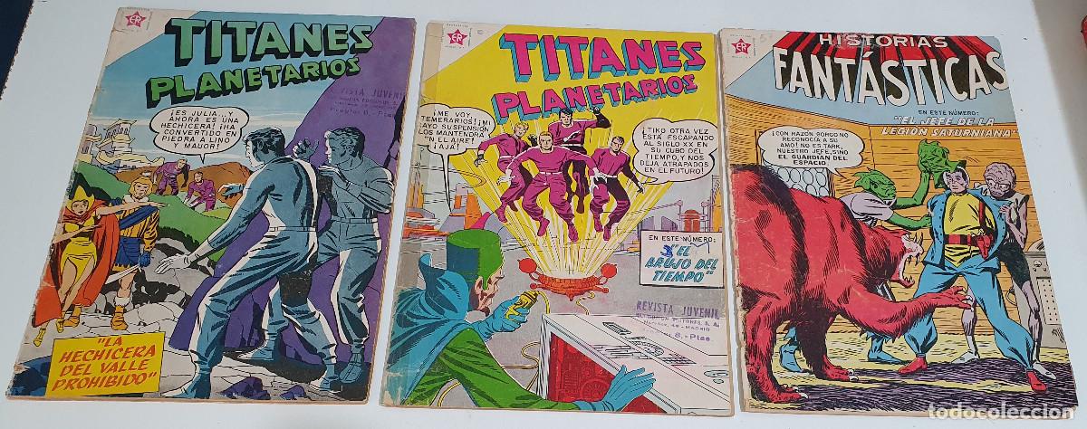 Tebeos: Lote de 3 comics Titanes Planetarios (2) y Historias Fant&aacute;sticas Novaro