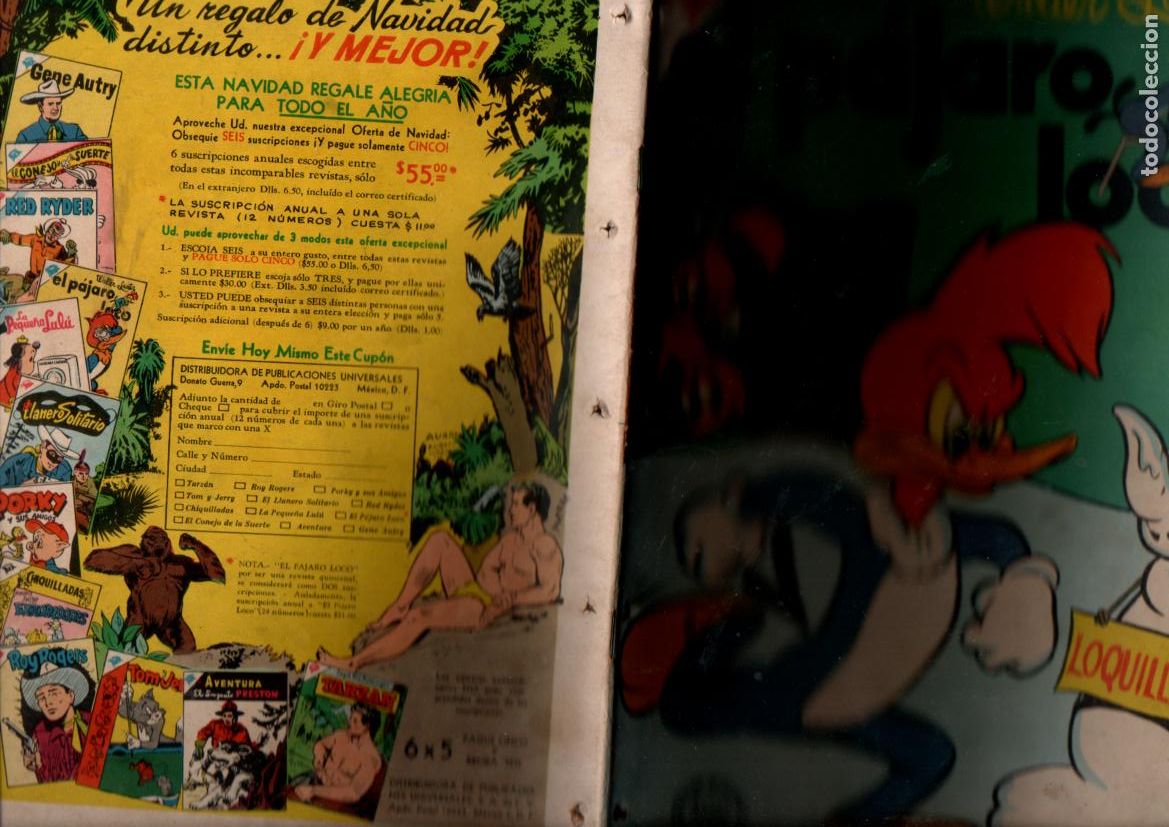 Tebeos: EL PAJARO LOCO. N&Uacute;M. 55. WALTER LANTZ. REVISTA SEA. NOVARO, ENERO 1955