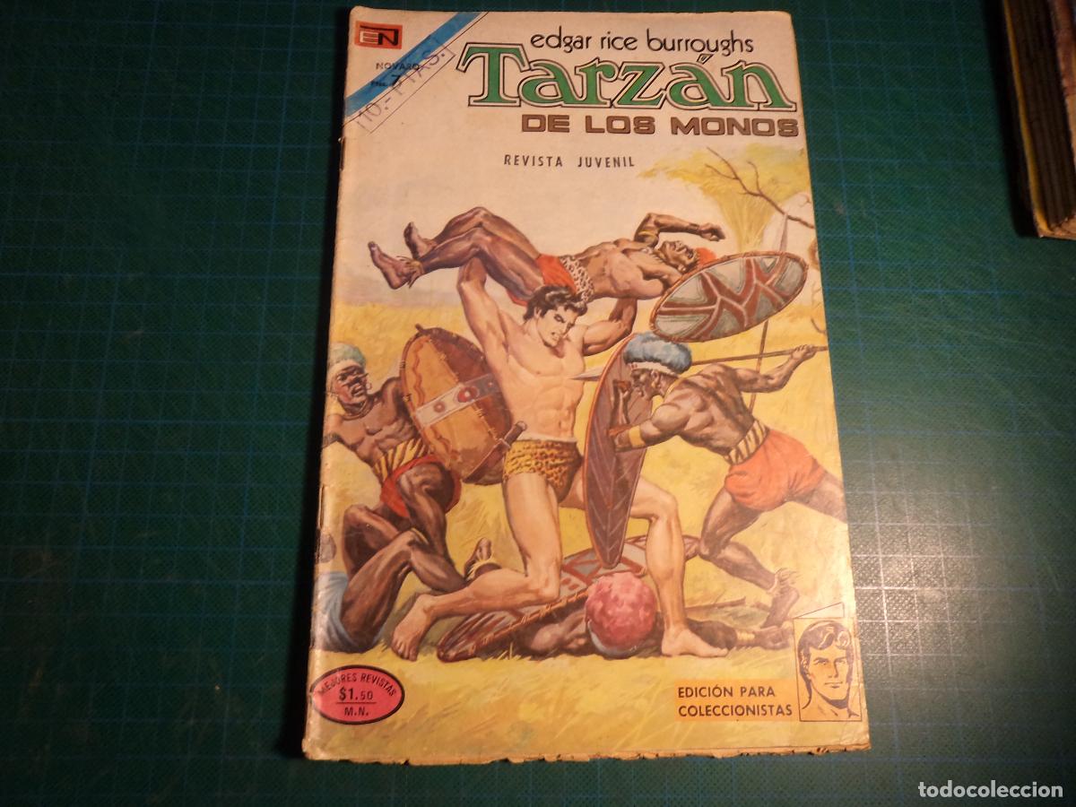 Tebeos: Tarzan. N&ordm; 376. Novaro. Con se&ntilde;ales de uso.