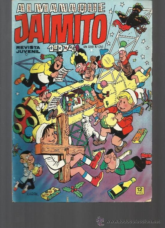Tebeos: JAIMITO ALMANAQUE DE 1974 N&ordm; 1253 - Foto 1