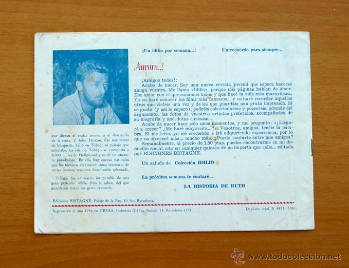 Tebeos: idilio - N&ordm; 1 Solo Dios lo sabe - Ediciones Bistagne 1961 - Foto 5