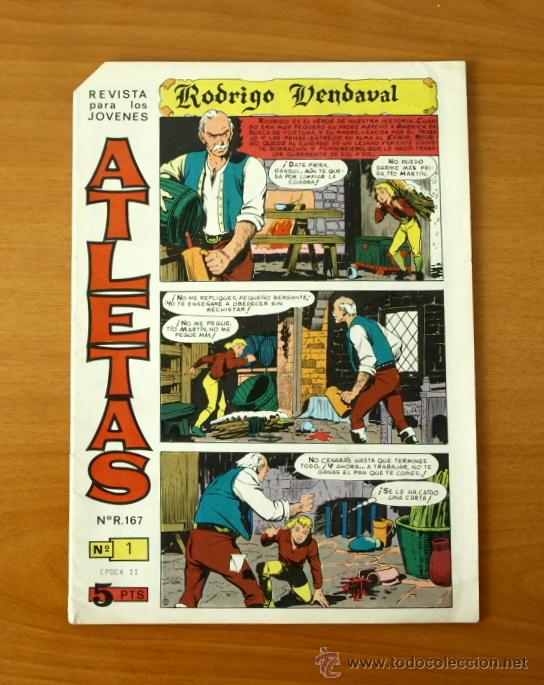 Tebeos: Atletas - N&ordm; 1 Rodrigo Vendaval - Editorial Maga 1965 - Foto 1
