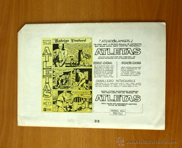 Tebeos: Atletas - N&ordm; 1 Rodrigo Vendaval - Editorial Maga 1965 - Foto 5
