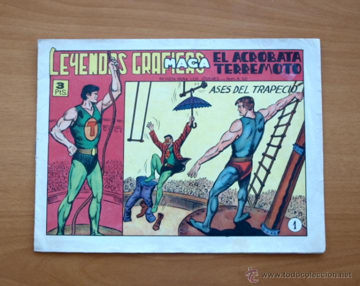 Tebeos: El acr&oacute;bata terremoto - N&ordm; 1 Ases del trapecio - Editorial Maga 1966 - Foto 1