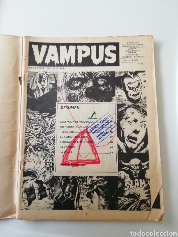 Tebeos: C&Oacute;MIC ESCALOFR&Iacute;O VAMPIRE TALES. EDICI&Oacute;N ESPA&Ntilde;OLA N 1 1971. - Foto 3