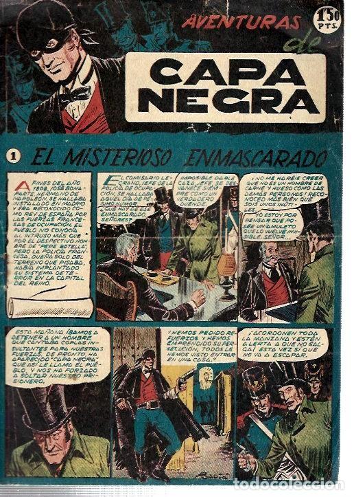 Tebeos: capa negra n&ordm; 1 original de editorial ricart - Foto 1