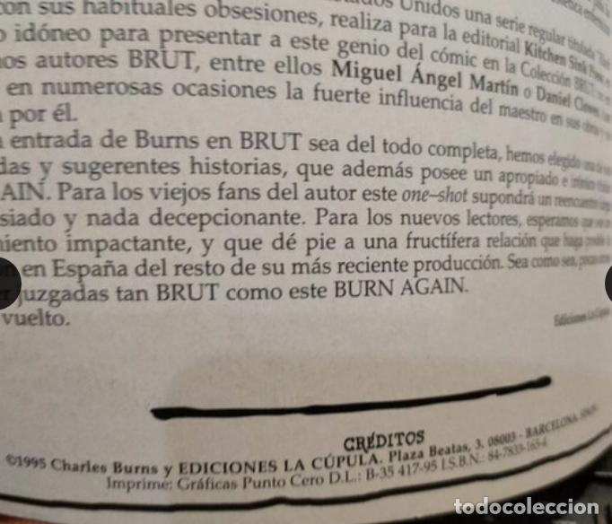Tebeos: BURN AGAIN. CHARLES BURNS.BRUT C&Oacute;MIX N&deg;1 - Foto 2