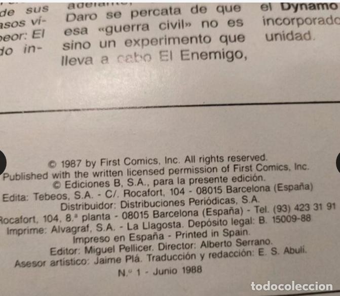 Tebeos: DINAMO JOE. N&ordm;1..FIRST C&Oacute;MICS..1988 - Foto 4