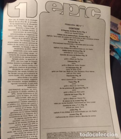 Tebeos: EPIC..N&deg;1 . COMIC .1982 . STAN LEE . 1^EDICI&Oacute;N en espa&ntilde;ol - Foto 4