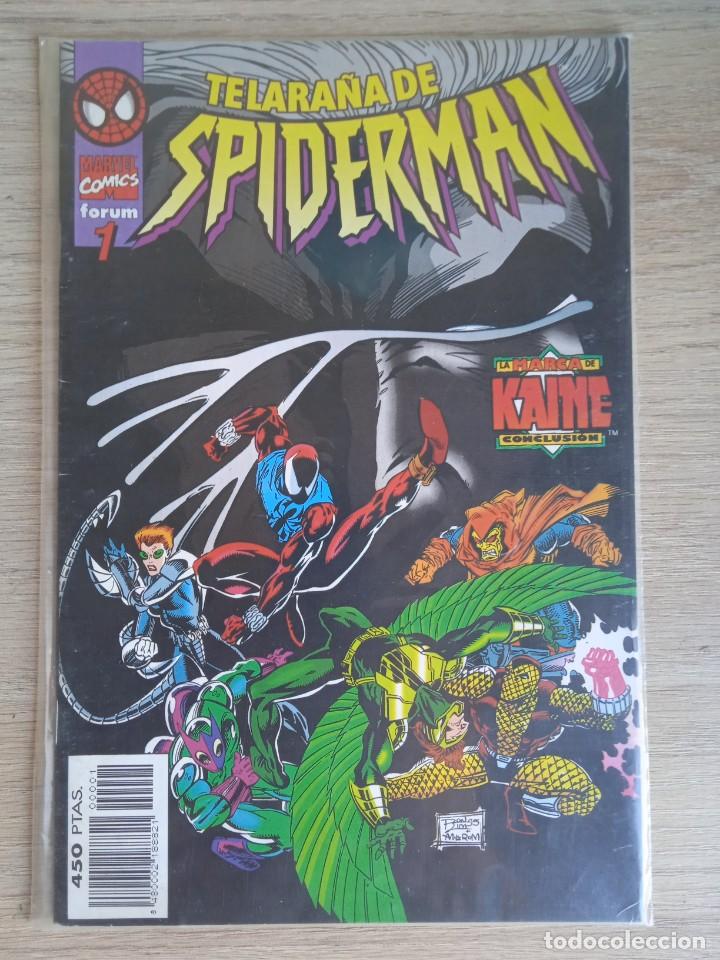 Tebeos: N&uacute;m 1 Telara&ntilde;a de Spiderman Marca Kaine Conclusi&oacute;n 1996 Marvel Comics Forum - Foto 1