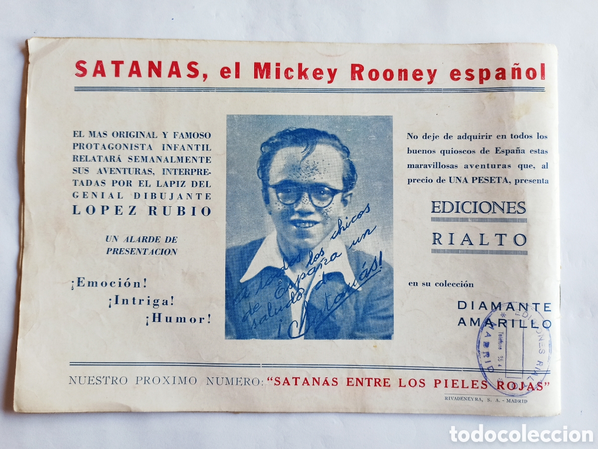 Tebeos: Ginesito, Satan&aacute;s . Ediciones Rialto. N 1. A&ntilde;o 1944. Original. - Foto 9
