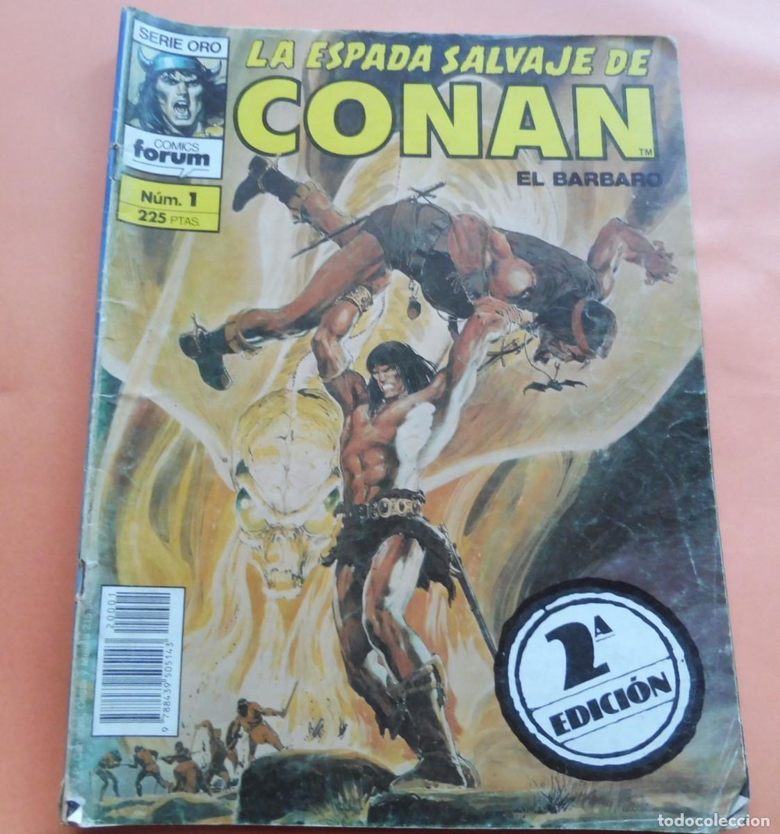 Tebeos: N&Uacute;M 1 COMICS FORUM Serie Oro - Conan - La espada sagrada - EL BARBARO - 2&ordf; edici&oacute;n - - Foto 1