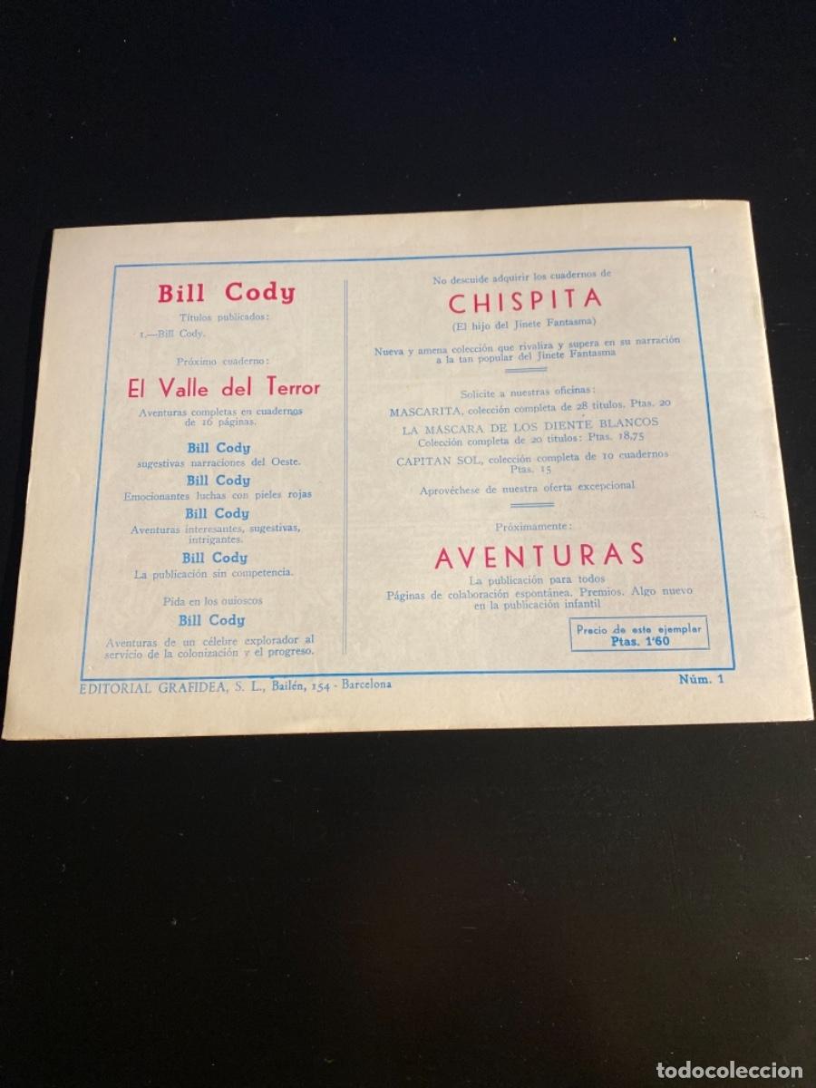 Tebeos: C&oacute;mic facs&iacute;mil N&uacute;mero 1 Editorial Grafidea Bill Cody - Foto 3