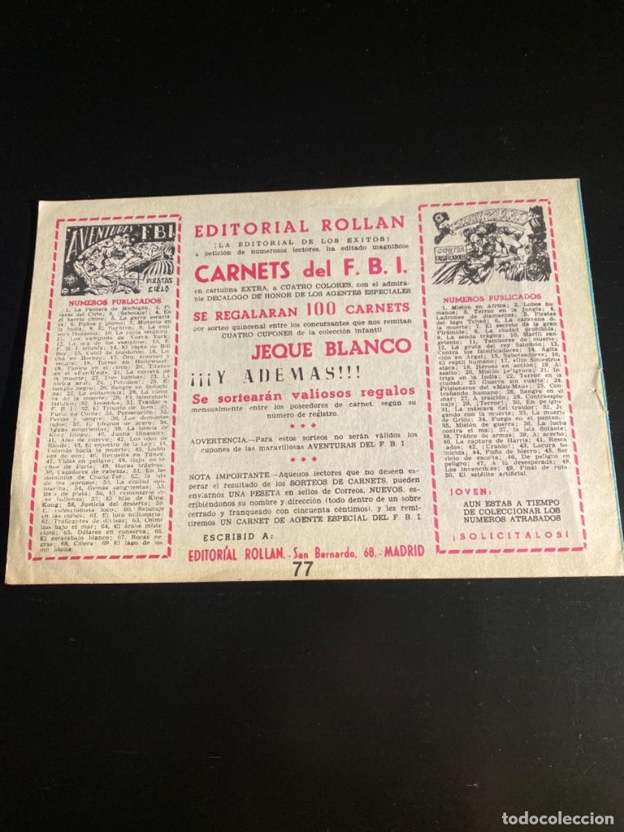 Tebeos: C&oacute;mic facs&iacute;mil N&uacute;mero 77 editorial Rollan Aventuras del FBI El coraje de Sam - Foto 3