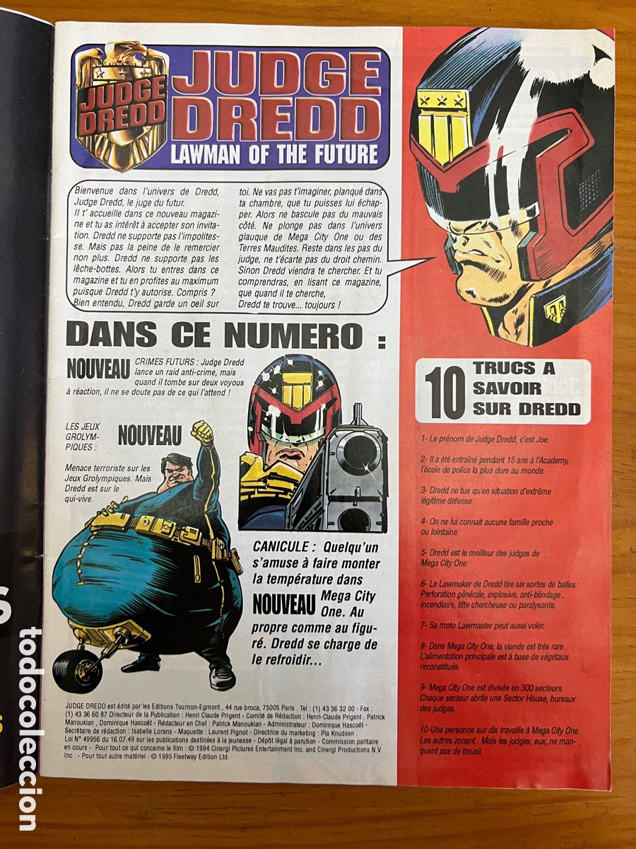 Tebeos: COMIC JUDGE DREDD FRANCES N&ordm;1 - Foto 2