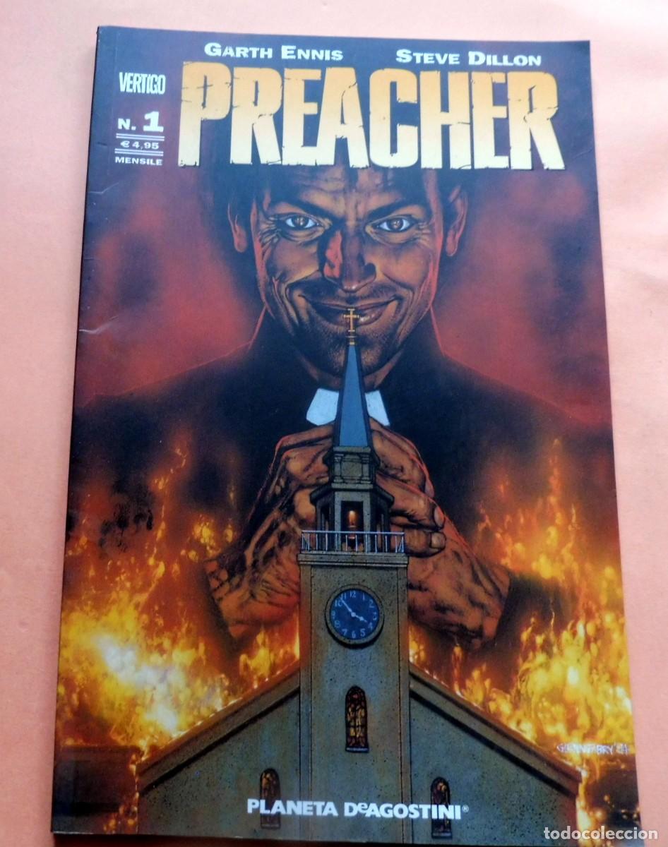 Tebeos: PREACHER N&Uacute;M 1 - COMIC VERTIGO - GARTH ENNIS - STEVE DILLON - PLANETA - IMPECABLE - Foto 1