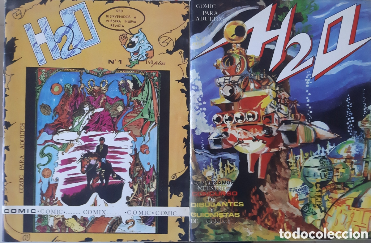 Tebeos: H2O N&uacute;meros 1 y 2 a&ntilde;o 1981 Editor Miguel Angel Moreno - Foto 1