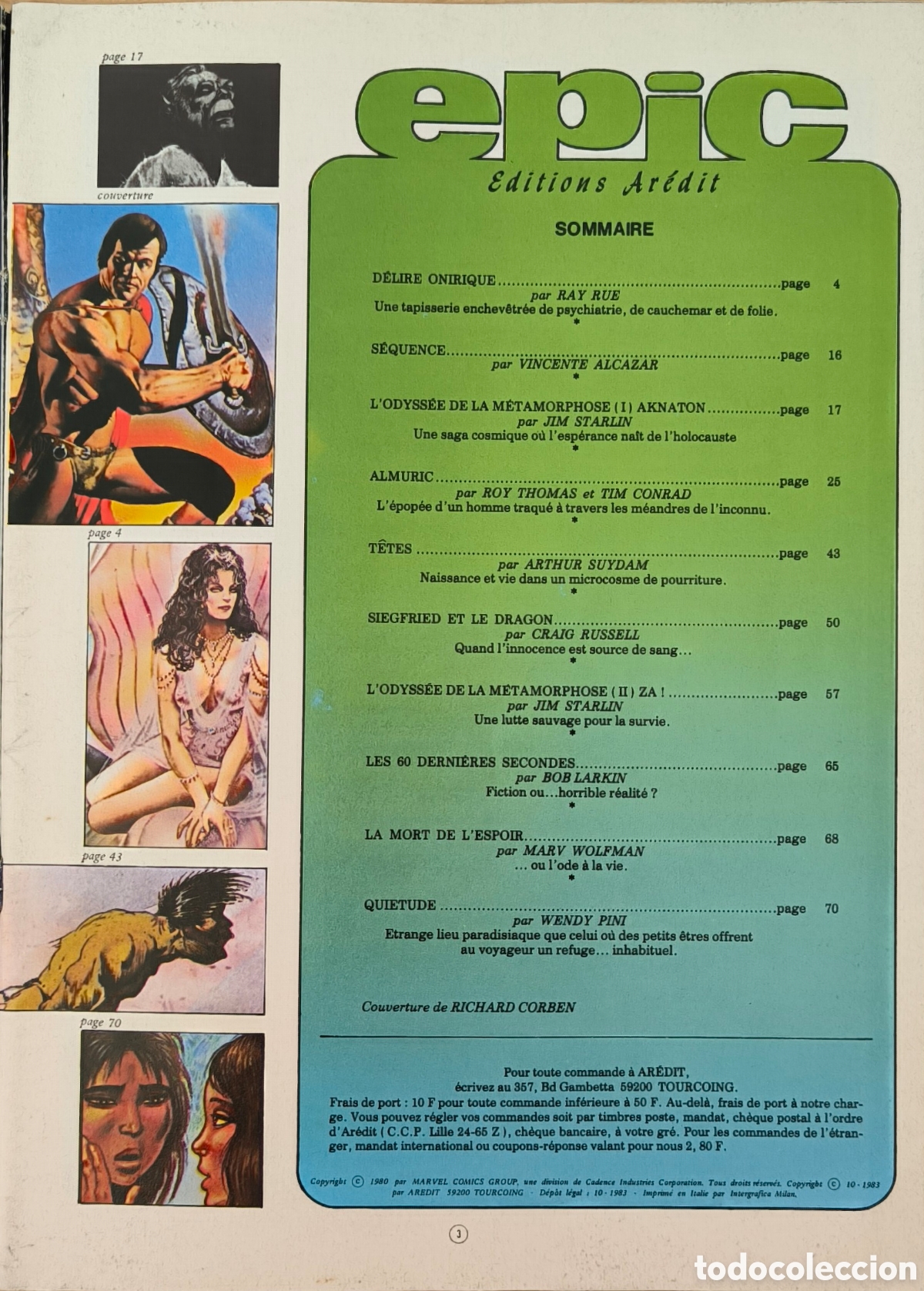 Tebeos: EPIC NUMERO 1 EDICION FRANCESA - Foto 2