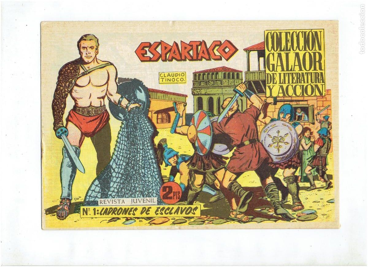 Tebeos: Archivo * ESPARTACO N&ordm; 1 * EDICIONES GALAOR 1964 * ORIGINAL * - Foto 1