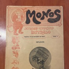 Tebeos: MONOS SEMINARIO HUMORÍSTICO ILUSTRADO, NÚMERO 1!!!!, (EL LIBERAL), AÑO 1904