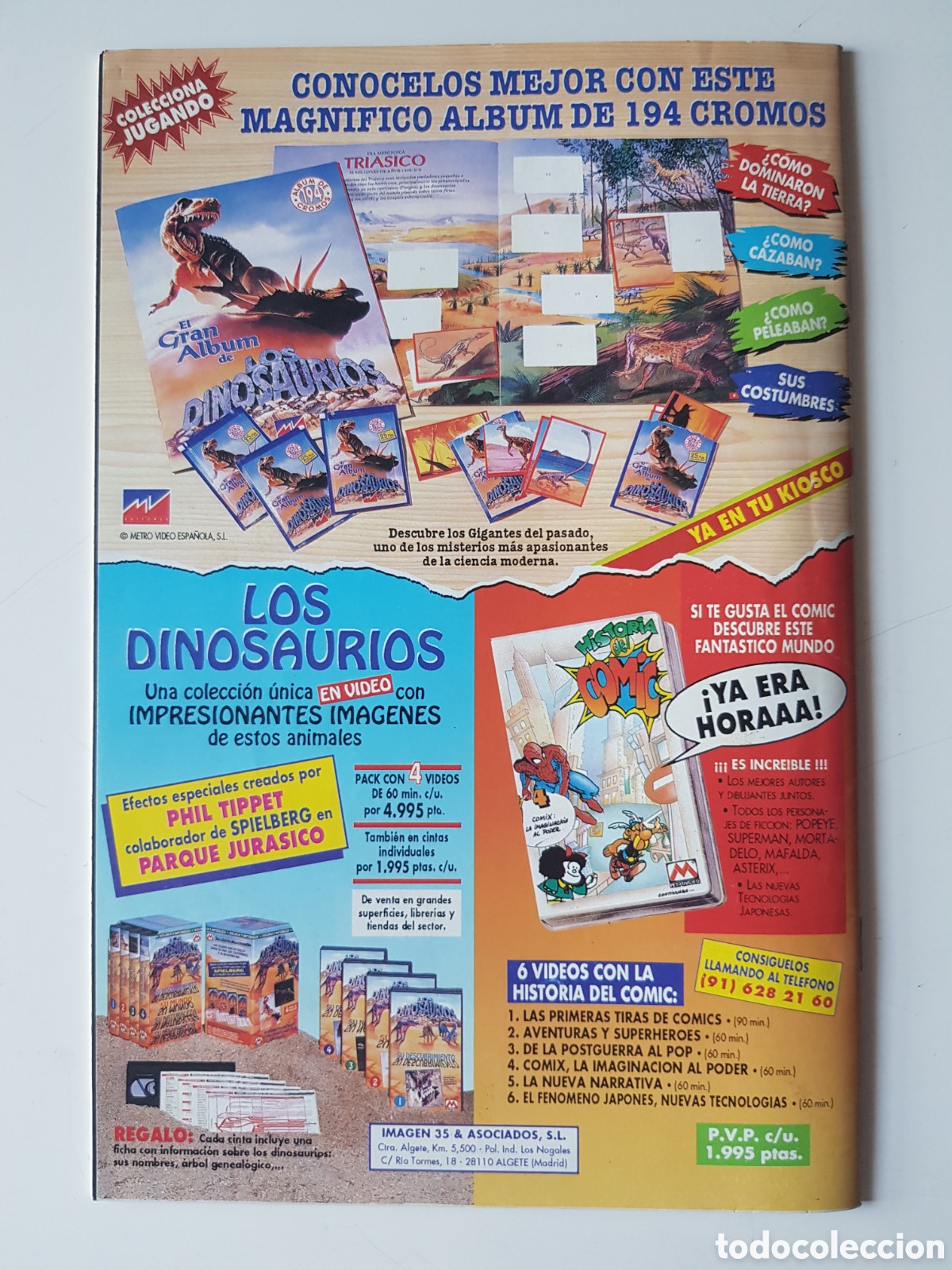 Tebeos: Jurassic Park, c&oacute;mic, n.1, ediciones B.1993. - Foto 2