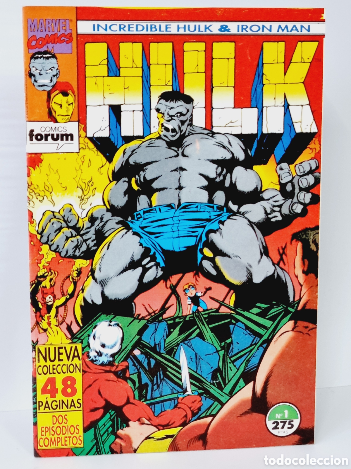 Tebeos: C&Oacute;MIC DE KIOSCO HULK 1 MARVEL VOL.2 VOLUMEN FORUM GRAPA - Foto 1