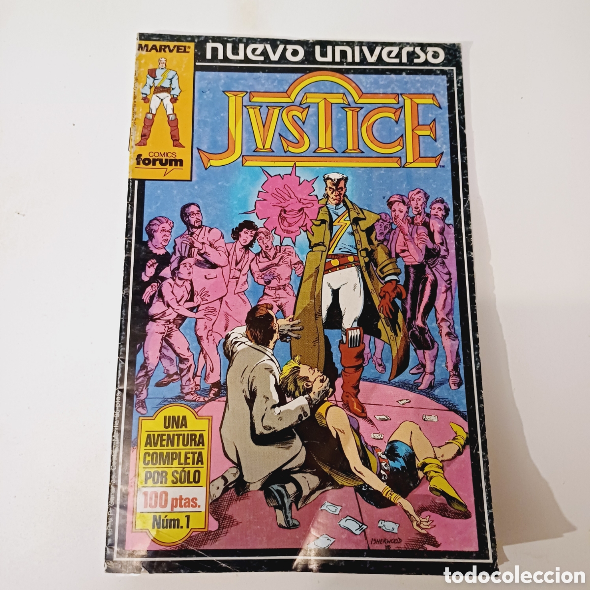Tebeos: Comic NUEVO UNIVERSO JUSTICE N&ordm; 1 C&Oacute;MIC MARVEL FORUM 1989 - Foto 1