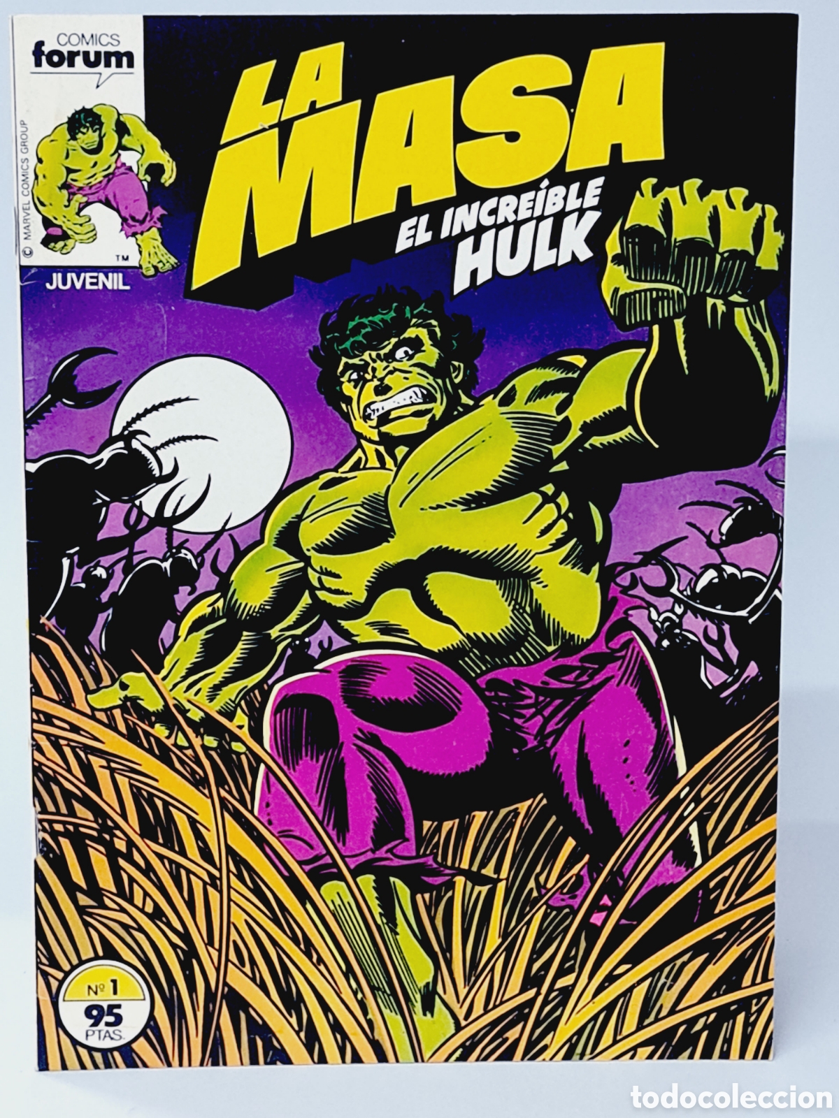 Tebeos: EXCELENTE ESTADO LA MASA 1 INCLUYE POSTER MARVEL HULK COMICS FORUM - Foto 1