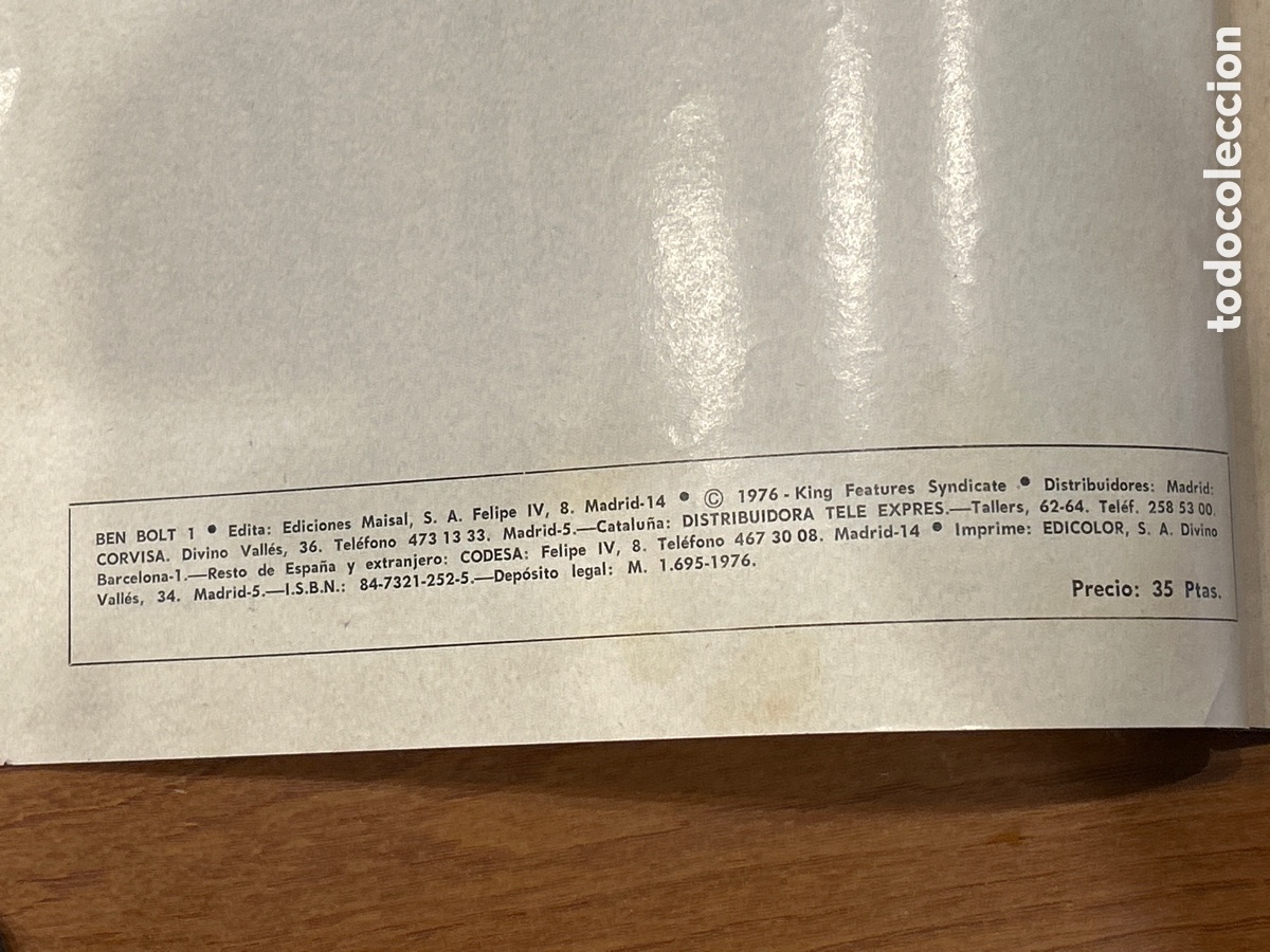 Tebeos: Ben Bolt N.1 ediciones Maisal 1976 - Foto 3