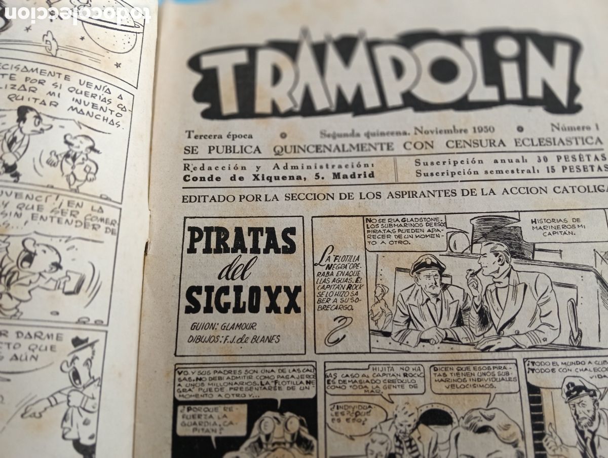 Tebeos: n&uacute;mero 1 , trampol&iacute;n ,tercera &eacute;poca 1950 - Foto 2