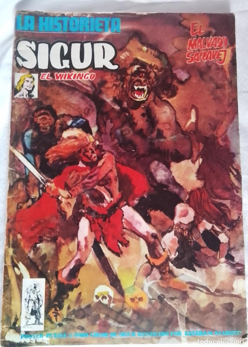 Tebeos: SIGUR EN EL N&ordm; 1 DE LA HISTORIETA CON POSTER-ORIGINAL-MUY BIEN-IMPORTANTE LEER TODO Y VER FOTOS