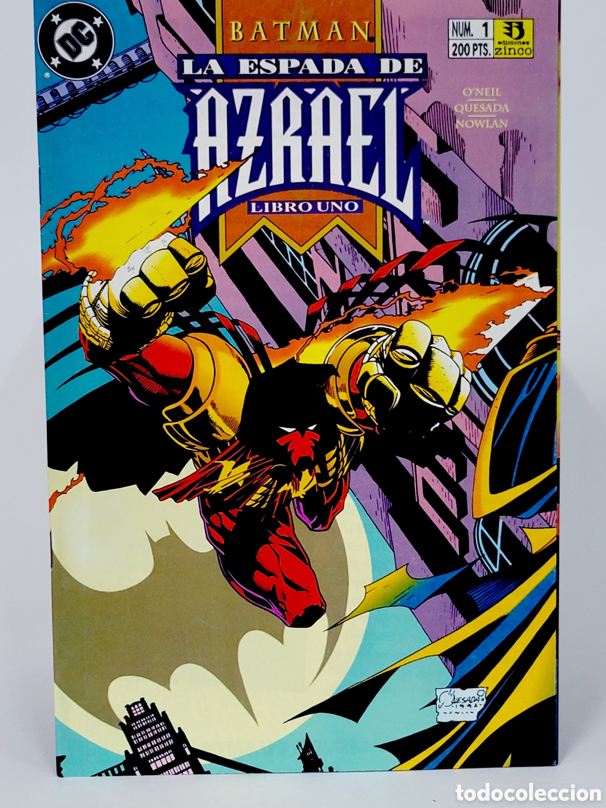 Tebeos: C&Oacute;MIC EXCELENTE BATMAN LA ESPADA DE AZRAEL 1 LIBRO UNO DC EDICIONES ZINCO GRAPA - Foto 1