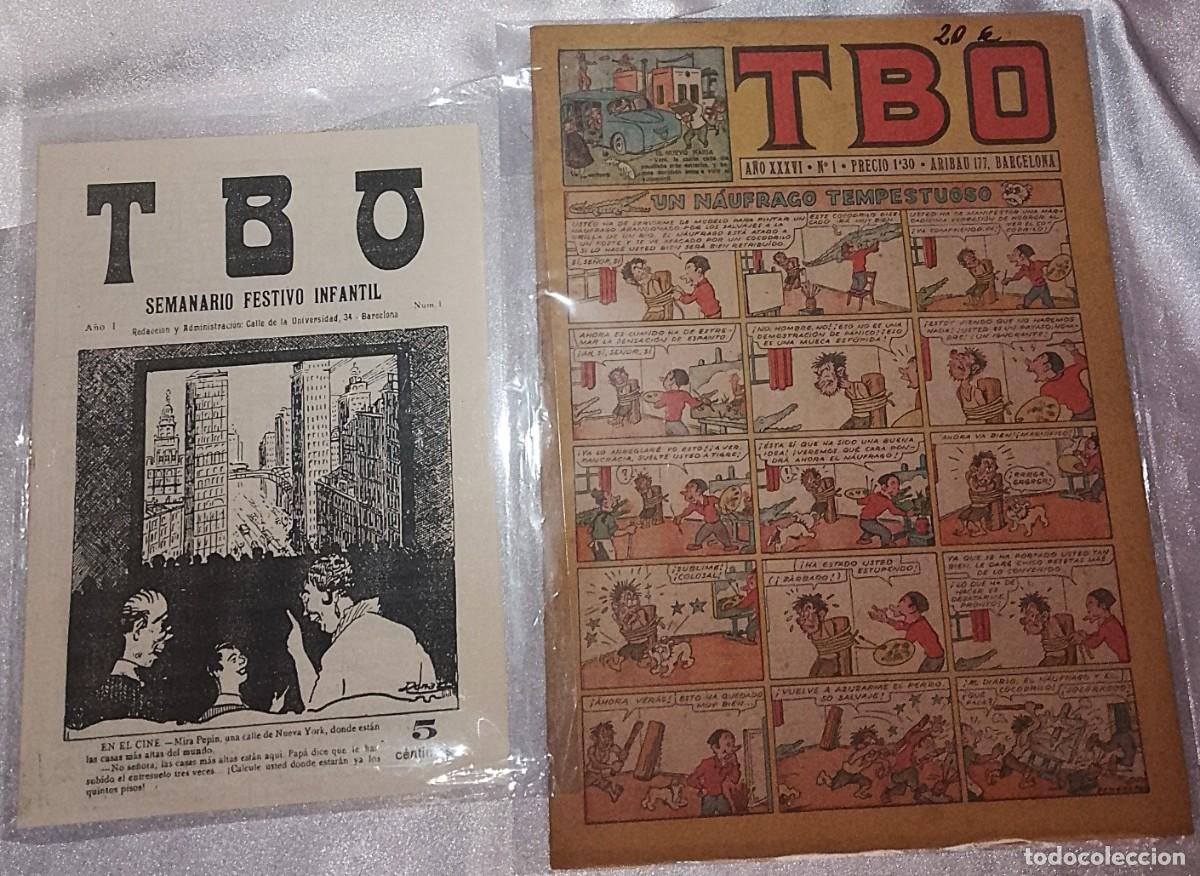 Tebeos: DOS TEBEOS N&ordm;-TBO N&ordm; 1-BUIGAS 1952- ORIGINAL BIEN- N&ordm; 1 DE 1917 REEDITADO-PERF-LEER TODO Y VER FOTOS