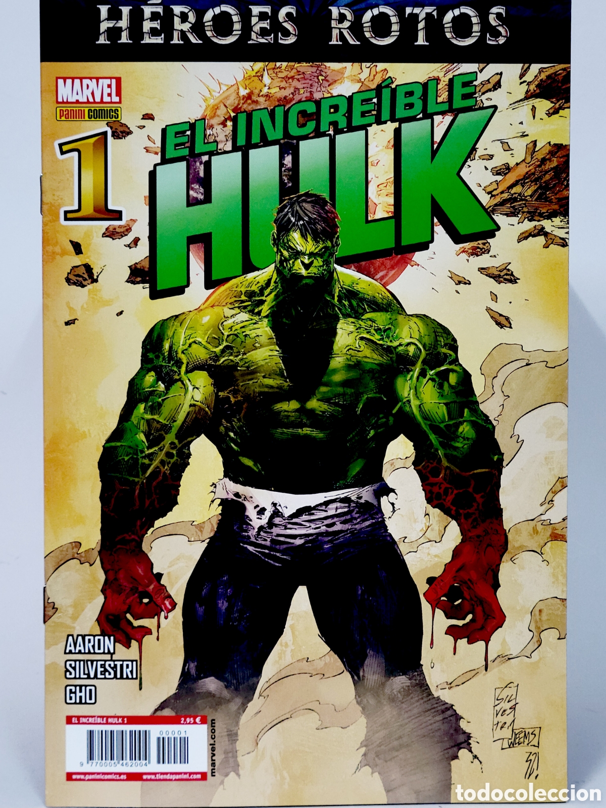 Tebeos: C&Oacute;MIC DE KIOSCO EL INCRE&Iacute;BLE HULK 1 H&Eacute;ROES ROTOS PANINI MARVEL GRAPA