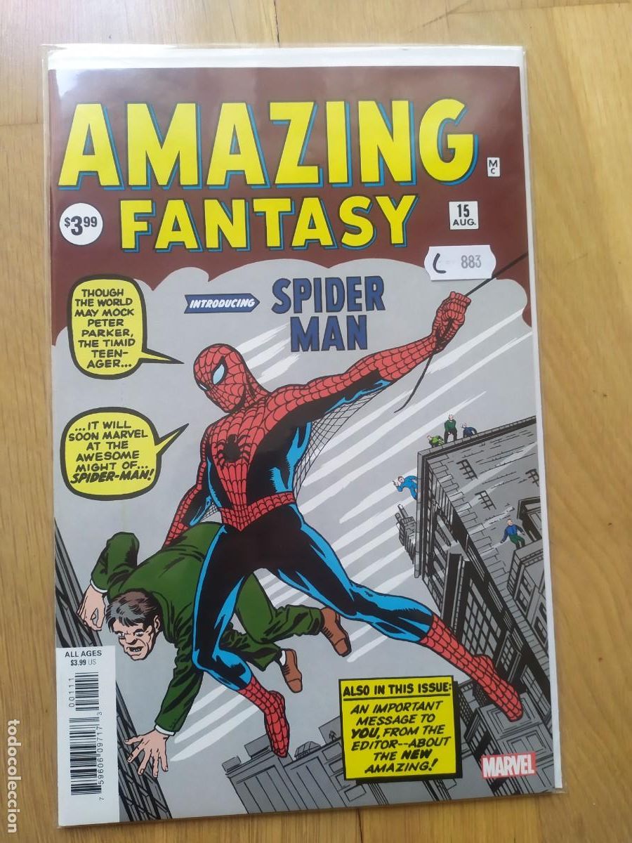 Tebeos: AMAZING FANTASY N&ordm; 15. SPIDERMAN. EDICI&Oacute;N FACSIMIL. 2019. NUEVO.