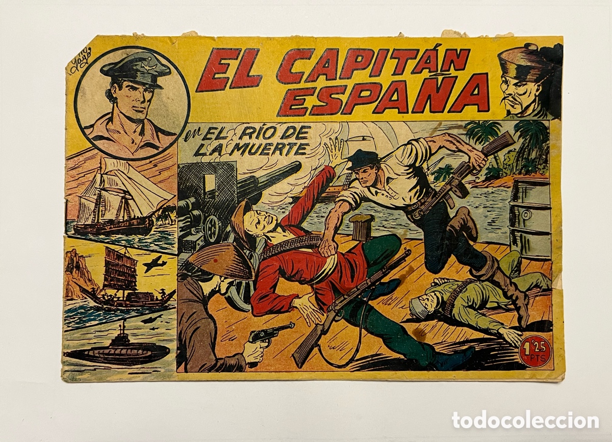 Tebeos: EL CAPIT&Aacute;N ESPA&Ntilde;A, en El R&iacute;o de la muerte No.8, Editorial MAGA