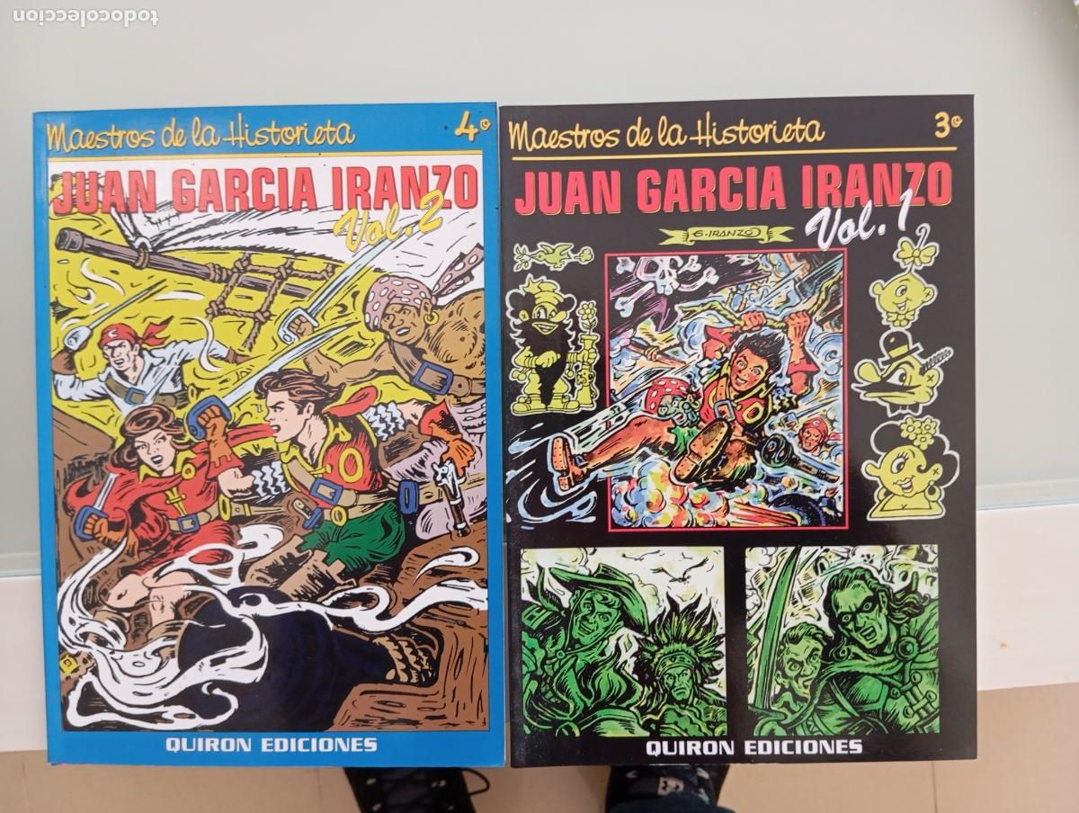 Tebeos: MAESTROS DE LA HISTORIETA 3 y 4. JUAN GARC&Iacute;A IRANZO Vols 1 y 2 Quir&oacute;n
