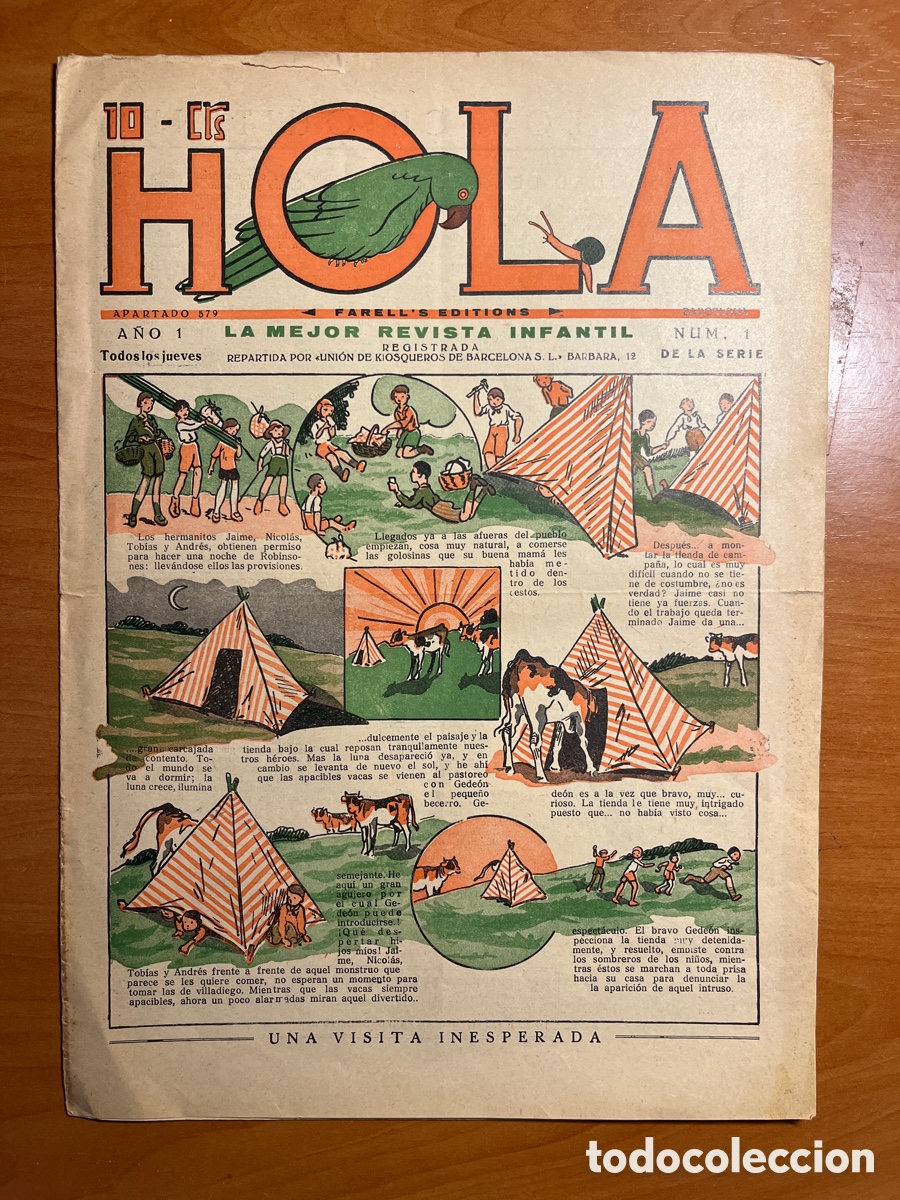 Tebeos: HOLA LA MEJOR REVISTA INFANTIL, N&Uacute;MERO 1, (FARELL&rsquo;S EDITIONS), ESCASO!!!