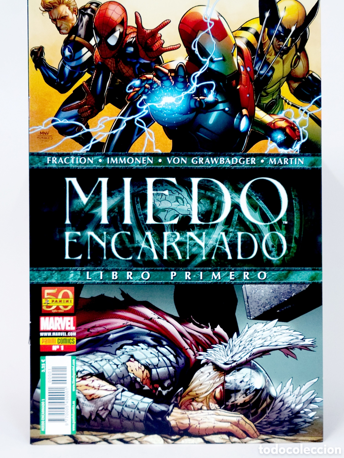 Tebeos: C&Oacute;MIC MIEDO ENCARNADO 1 LIBRO PRIMERO PANINI MARVEL GRAPA DE KIOSCO