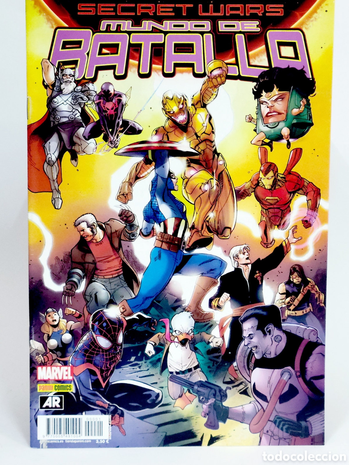 Tebeos: C&Oacute;MIC SECRET WARS MUNDO DE BATALLA 1 PANINI MARVEL GRAPA DE KIOSCO - Foto 1