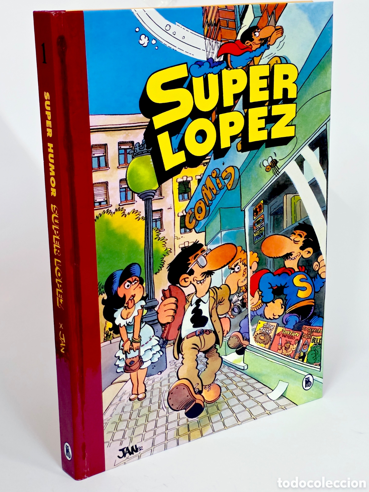 Tebeos: C&Oacute;MIC SUPER L&Oacute;PEZ 1 HUMOR JAN BRUGUERA CL&Aacute;SICA PENGUIN PRIMERA EDICI&Oacute;N EXCELENTE ESTADO